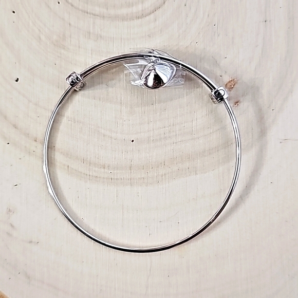 Adjustable Bracelet Silver With Pink Stone  NWOT - Picture 5 of 5